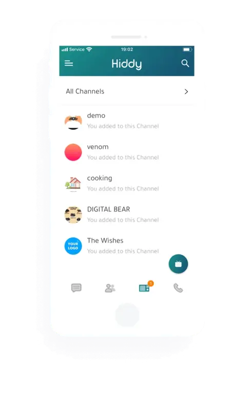 Клон Whatsapp, Telegram - " HIDDY" v. 2.3