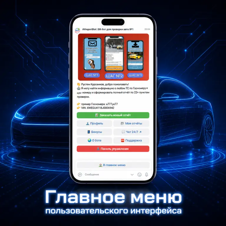 Бизнес проект: Готовый ВК-бот для Автопроверки