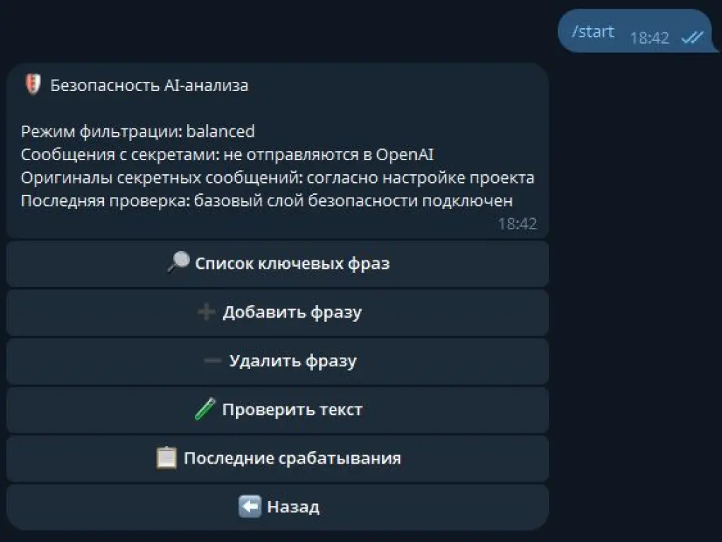 Анализатор чатов в Telegram с ИИ-ассистентом СhatGPT 5.5