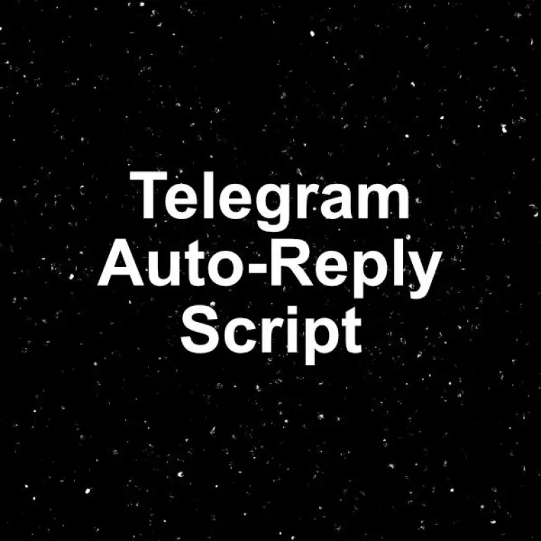 Скрипт автоответа от аккаунта пользователя для Telegram (UserBot)