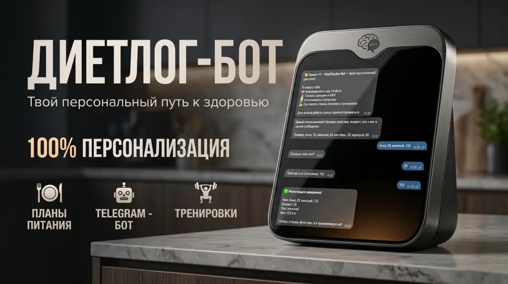 AI бот подсчета калорий блюд по фото